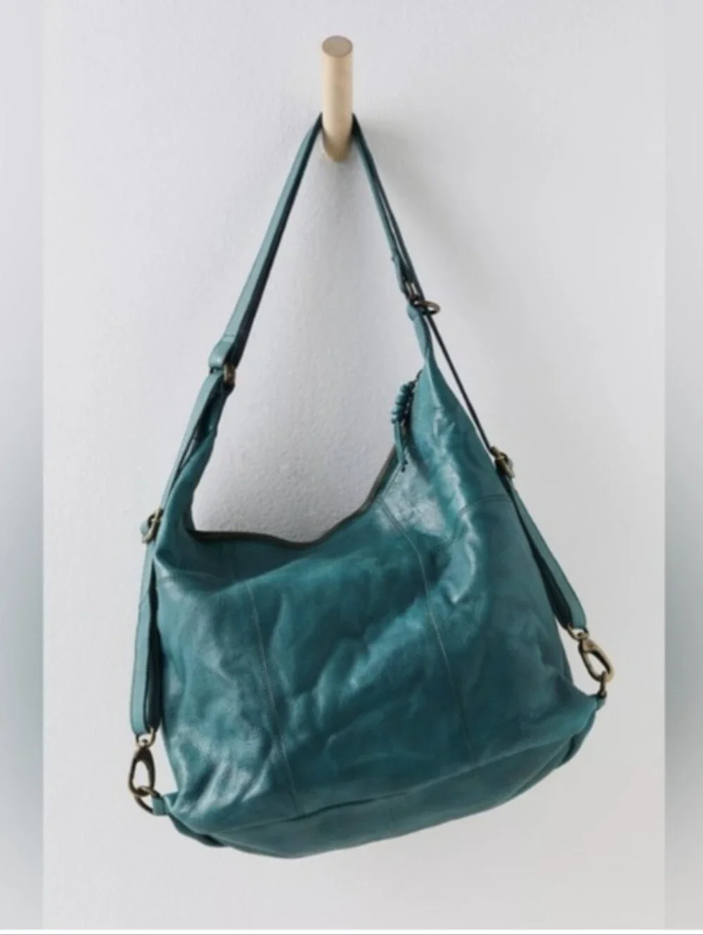 Free People Brixie Convertible Tote Backpack In Evergreen Color - Picture 3 of 12